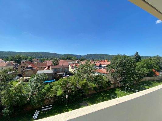 Aussicht in Richtung Süden vom Balkon