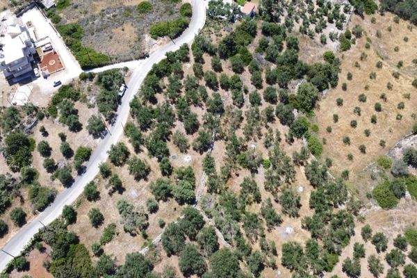 Kreta, Kalathas: Grundstück mit Meerblick in der Nähe des Strandes zu verkaufen