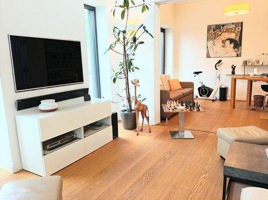 Wohnen mit Blick auf das Arbeitszimmer