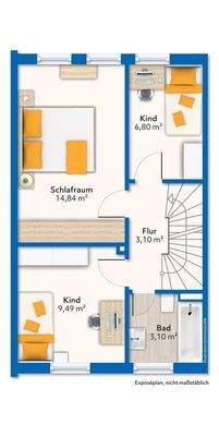 Grundriss Obergeschoss