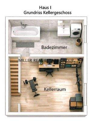 Grundriss Kellergeschoss - Haus I
