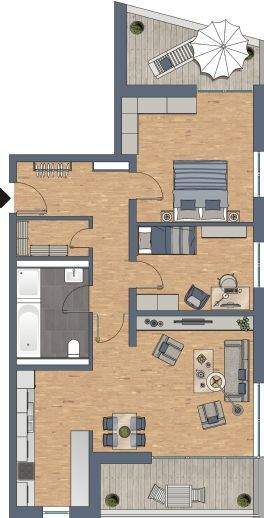 Grundriss WE 3
