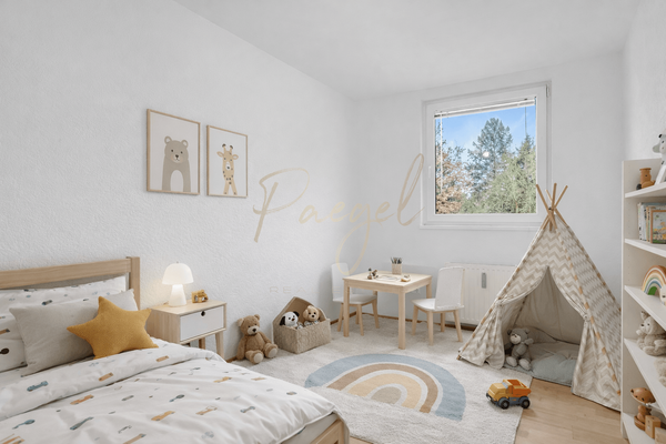 Halbes Zimmer visualisiert