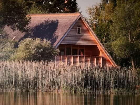 Bootshaus Blick von der Wasserseite