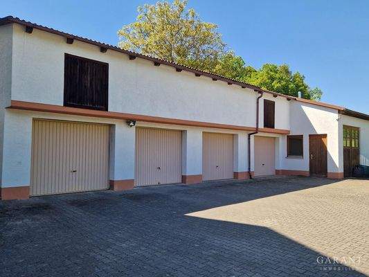 Ansicht Garagen Gerätehalle