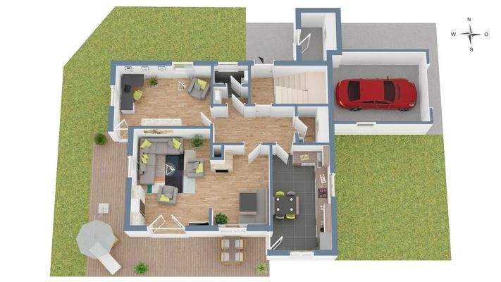 Erdgeschoss unverbindlicher Grundriss