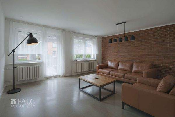 Wohnzimmer EG - Wohnzimmer, Industriell - (KI generiert)