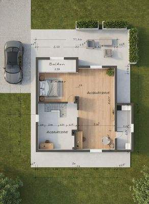 Dachgeschoss Rendering