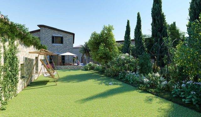 Neubau-Reihenhaus mit schöner Aussicht zum Verkauf in Fornalutx, Mallorca