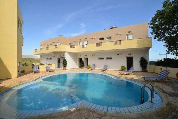 Kreta, Aspro: Apartmenthotel mit Pool und Meerblick zu verkaufen