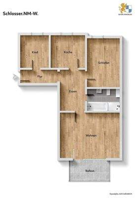 Grundriss unmöbliert