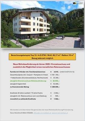 Berechnungsbeispiel BV Bad Gastein mit WBF 4-Zi ET