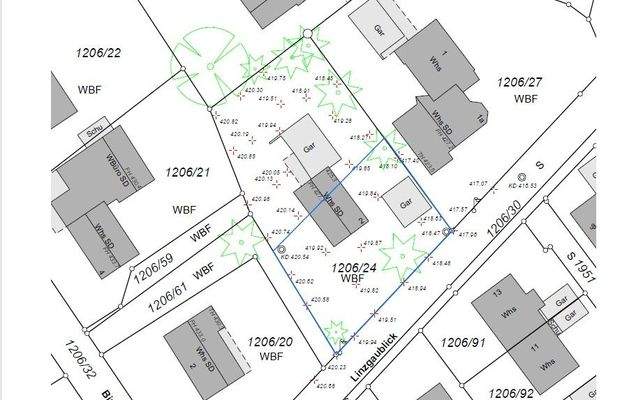 Höhenplan mit GS-Einzeichnung