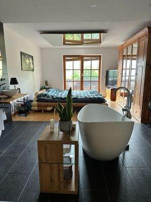 Schlafen mit Masterbad