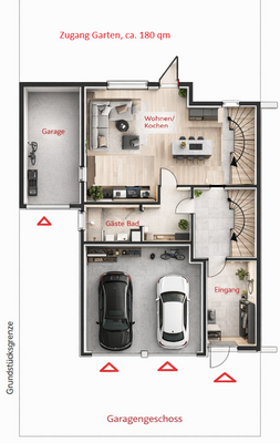 Beispiel Umplanung Gartengeschoss