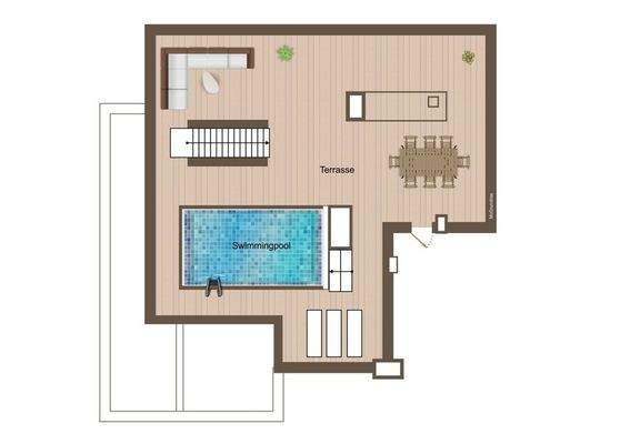 Grundriss Dachterrasse