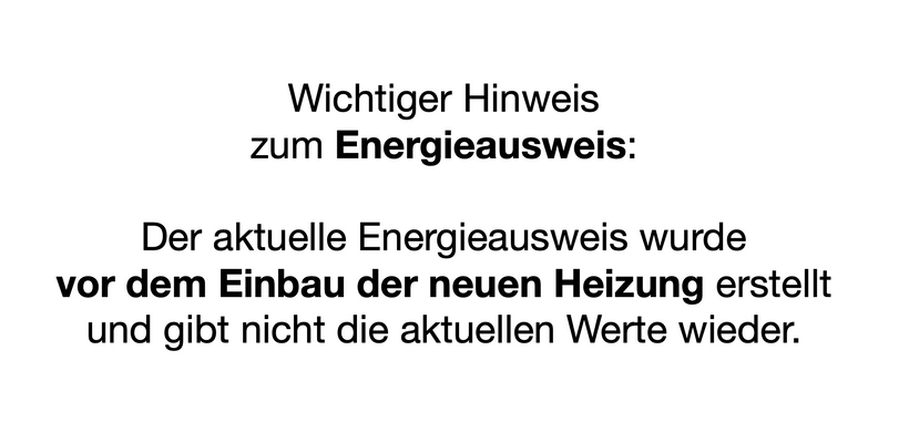 Wichtiger Hinweis zum Energieausweis