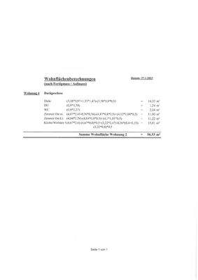 Wohnflächenberechnung