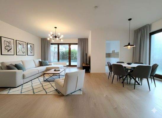 Wohnzimmer (KI möbliert)