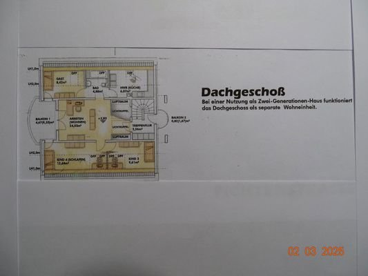 Dachgeschoss mit Dachterasse