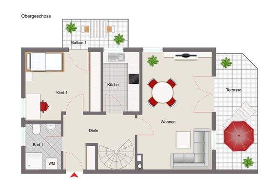 Grundriss Obergeschoss