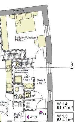 Grundriss 1.OG WE 1.4