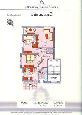 Grundriss Wohnung - 1.OG