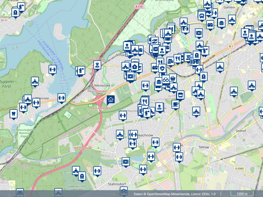 Makrolage mit naher Infrastruktur