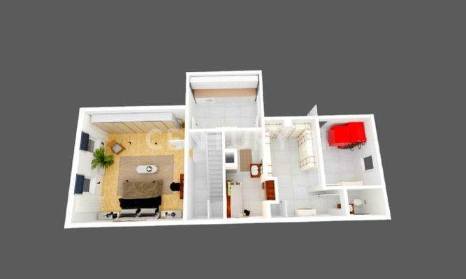 3D Grundriss Erdgeschoss  