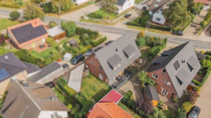 Grundstück Vogelperspektive unscharf