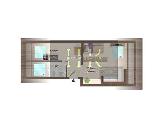 DG Grundriss 1 Zimmer