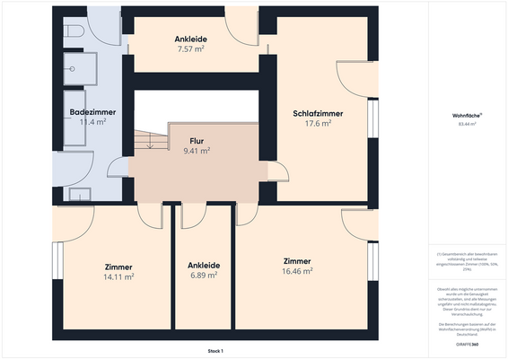 Grundriss Obergeschoss