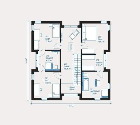 Familienfreundlicher Grundriss