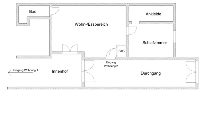 Grundriss Wohnung Nr. 3 EG 
