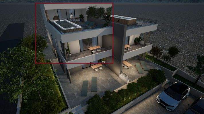 Luftansicht Abendstimmung