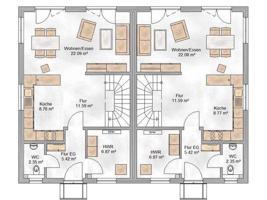 Grundriss DH EG komplett