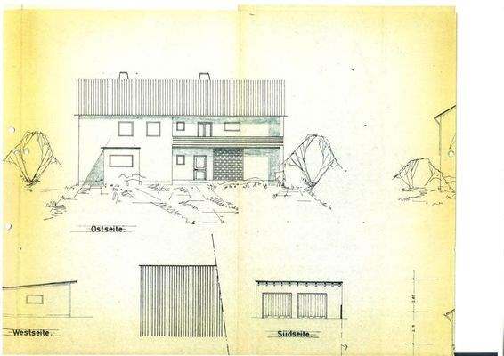 Grundriss Außenansicht Westseite