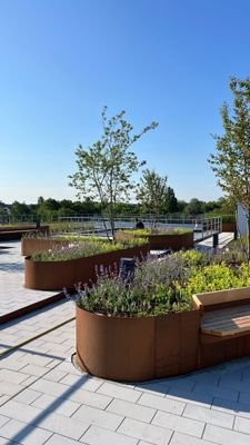 Der großzügigeDachgarten