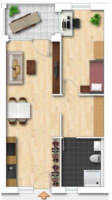 Wohnung 4 unverbindl. Illustration