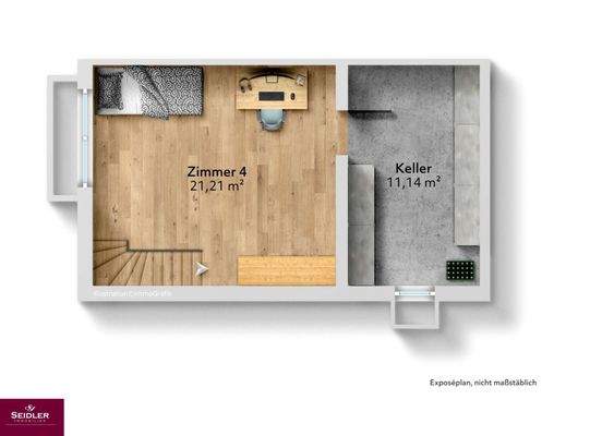 Illustrierter Grundriss UG