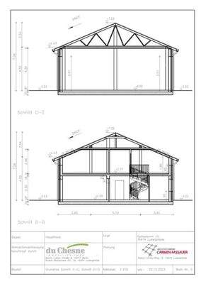 Haupthaus Schnitt C D