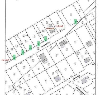 freie Grundstücke grün markiert