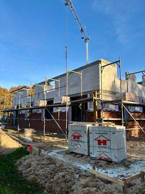 Das Doppelhaus im Bau