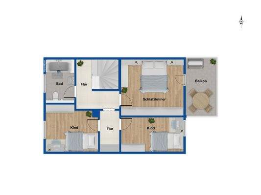 Grundriss Obergeschoss