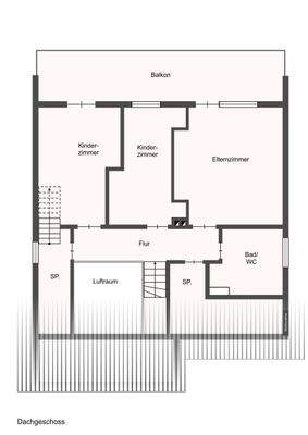 Grundriss Ober- bzw. Dachgeschoss