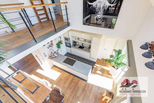 Blick von oben in das Erdgeschoss