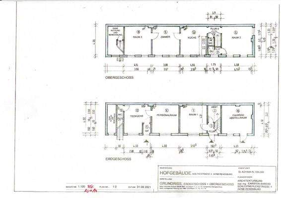 Grundriss Haus im Hinterhof