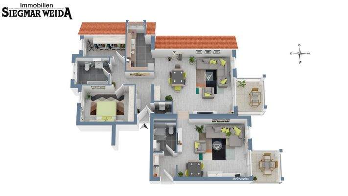 Grundrissplan von beiden Wohnungen