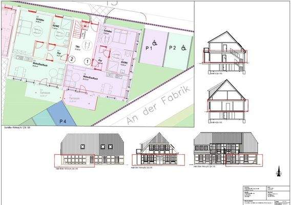 Grundriss + Ansicht Whg. 1