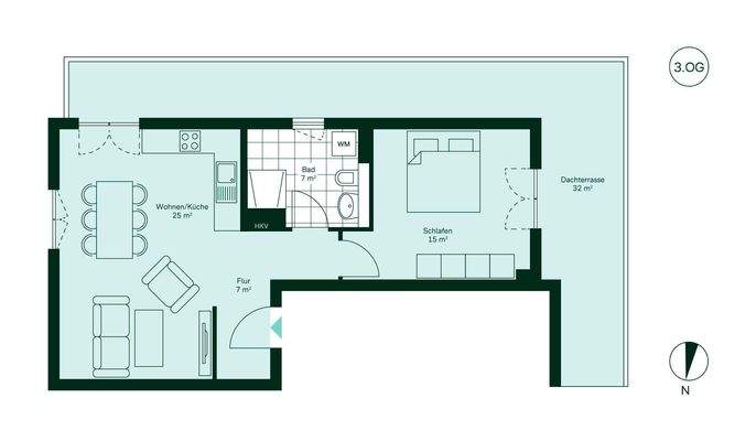 Komfortabler Grundriss